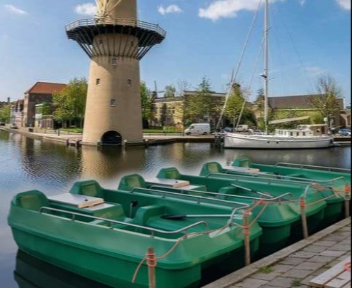 Waterfietsen in Schiedam