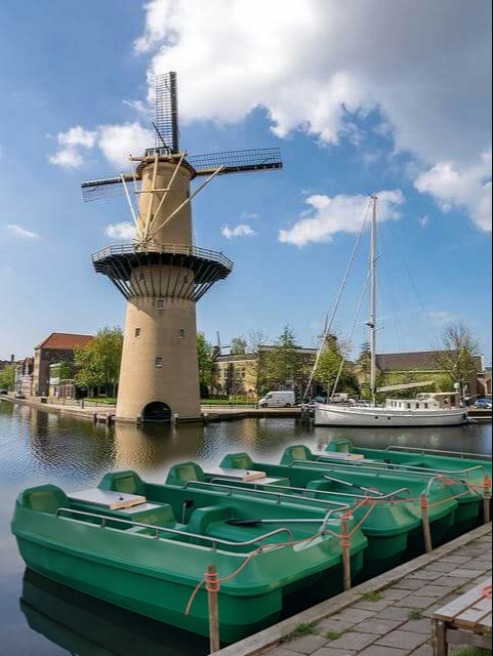 Waterfietsen in Schiedam