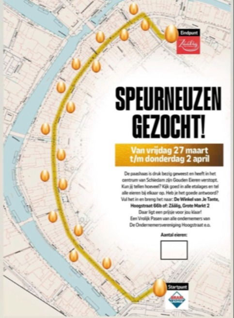 Eieren zoeken Centrum Schiedam 